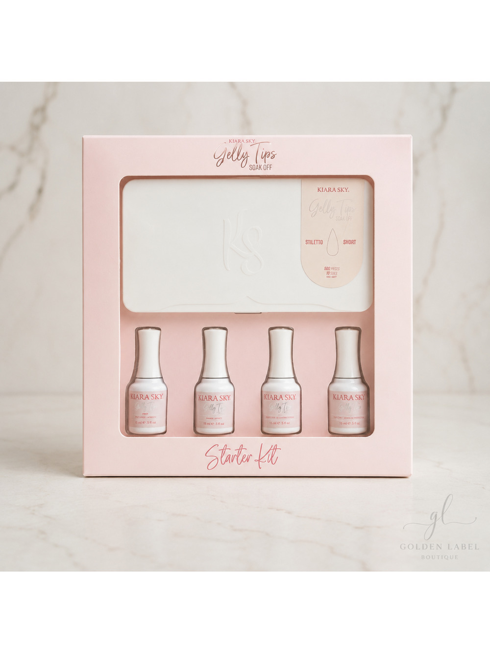 Kiara Sky Gelly Tips Short Stiletto 500 Soak Off Nail Tips New In Box